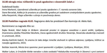 Podelitev nagrad Klio in okrogla miza