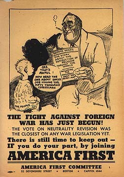 Plakat odbora America First Committee.