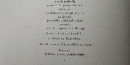 France Prešeren – pesnik, pravnik, Slovenec