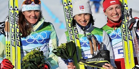 Petra Majdič osvojila zlati bron, posut z diamanti