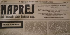 Prva številka političnega in gospodarskega lista “Naprej”