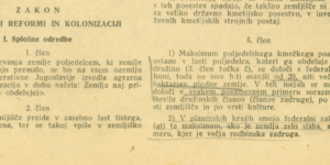 »Zdaj ko imamo zemljo je tudi moj ata kulak – socialistični kulak« – 79 leti od Zakona o agrarni reformi in kolonizaciji