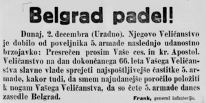 Beograd padel v roke Avstro-Ogrske vojske